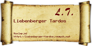 Liebenberger Tardos névjegykártya